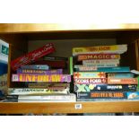 A large collection of vintage games & jigsaws to include: Uni Draw, Avalance, Merit Magic,