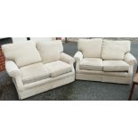 Two Modern Fabric Two Seater Settee's: