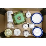 A mixed collection of ceramic items to include Noritake bowl, four trio's Wedgwood pin dishes etc