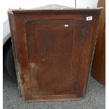 Victorian Oak Corner Farmhouse Cupboard: height 87cm