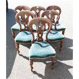 Set of Six Mahogany Balloon Back Chairs: