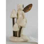 Minton pottery and Bronze fantasy fairy figure MEADOWSWEET: Measures 16.5 cm. Good condition.