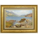 Arthur T Blamires Oil painting on board of Buttermere: 24cm x 38cm