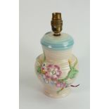 Clarice Cliff for Newport Pottery floral Art Deco table lamp: Measuring 19cm excluding fitting.