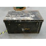 Large Steel Deed / Uniform Box / Trunk: 90cm in length