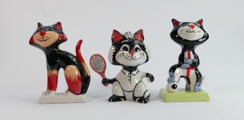 Three x Lorna Bailey Cats: 1 playing tennis (3)