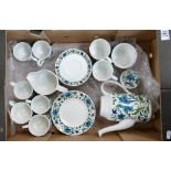 Midwinter Spanish Garden coffee set: Includes large coffee pot sugar & cream, 4 plates, 8 cups and 8