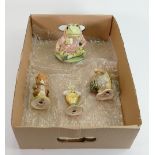 Beswick & Royal Albert Beatrix Potter figures: Large R.A. Jeremy Fisher second 13 cm high, Toad AW1,