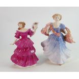 Royal Doutlon Lady Figures: Jennifer HN3447 & Morning Breezes HN3313(2)