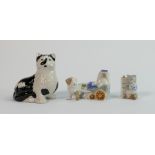 Wade porcelain figures: Factory Cat, Bernie & Pooh and Kitten on Keys. (3)