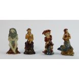 A collection of Wade Myths & Legends figures: comprising Pixie, Green Man, Mermaid and Puck, all