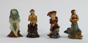 A collection of Wade Myths & Legends figures: comprising Pixie, Green Man, Mermaid and Puck, all