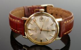 Omega Seamaster De Ville automatic wristwatch: Vintage gentlemans gold & Steel date wristwatch,