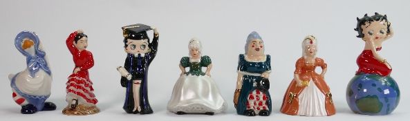 A collection of Wade figures: Including Pantomime Dame, Betty Boo Top of the World & Graduate,