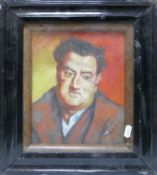 Framed Portrait of Irish Poet Brendan Behan: frame size 36.5 x 32cm