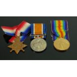 A group of first world war medals awarded to : S-12938 Pte P Weir Cam.n Highrs.