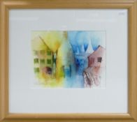 Ian Fennelly 20th century watercolour: With images of The Potteries 25cm x 33cm.