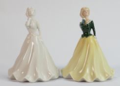 Wade figures from My Fair Ladies series Felicity: In yellow and cream colourways. (2)