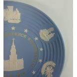 A collection of Wedgwood American themed wall plates: Six plates mostly boxed.