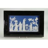 Wedgwood white on Saxon blue Offering to Peace plaque: Limited edition with certificate, frame