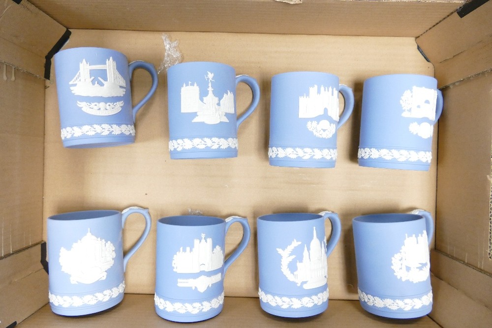 A collection of Wedgwood Jasperware New Years Day tankards: 8 items. - Image 2 of 2