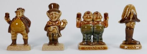 Wade set of small pub Guinness advertising figures: comprising Tweedle Dee, Mad Hatter, Tony
