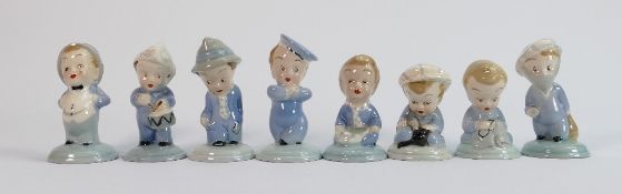 Wade 1950s collection of Nursery Rhyme figures: Comprising Tinker, Tailor, Soldier, Sailor, Rich