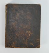 19th century leather book The Complete Farrier and British Sportsman by Richard Lawrence: