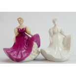Wade figures from My Fair Ladies series Emily: In purple and cream colourways. (2)