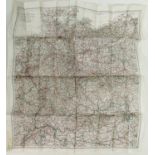WW2 Royal Air Force pilots silk escape map handkerchief: