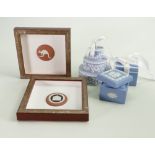 A collection of modern Wedgwood items to include: Small Rolls Royce & kangaroo themed plaques,