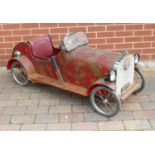 Childs Pedal Car in form of 1920s Alfa Romeo: Pedal car drive train with electronic lights horn