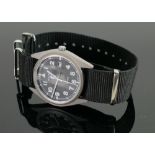 Pulsar military quartz wristwatch: broad arrow mark to back of case, recent new battery and strap.