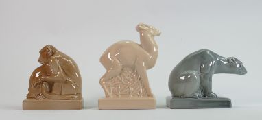 Wade Classical collection animal figures: Including Monkeys, Polar Bear and Deer, all limited