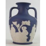 Wedgwood small Portland vase: Height 15cm.