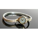 Ladies 9ct gold Rolex wristwatch: with expandable bracelet, original heart shaped box, guarantee and