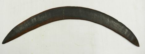 Antique hardwood aboriginal boomerang: distance from point to point 65cm