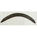 Antique hardwood aboriginal boomerang: distance from point to point 65cm