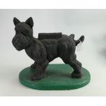Large and very heavy cast iron Scottish terrier boot scraper:
