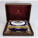 Winston Churchill cigar casket created by Paragon china: Complete with cedar lined interior &