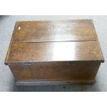 George III small size Oak tool or document chest: Measuring 65cm x 44cm x 32cm high approx.