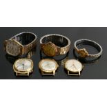 Group of watches including 9ct gold Leda gents watch: Leda mid size 30mm 9ct hallmarked watch c