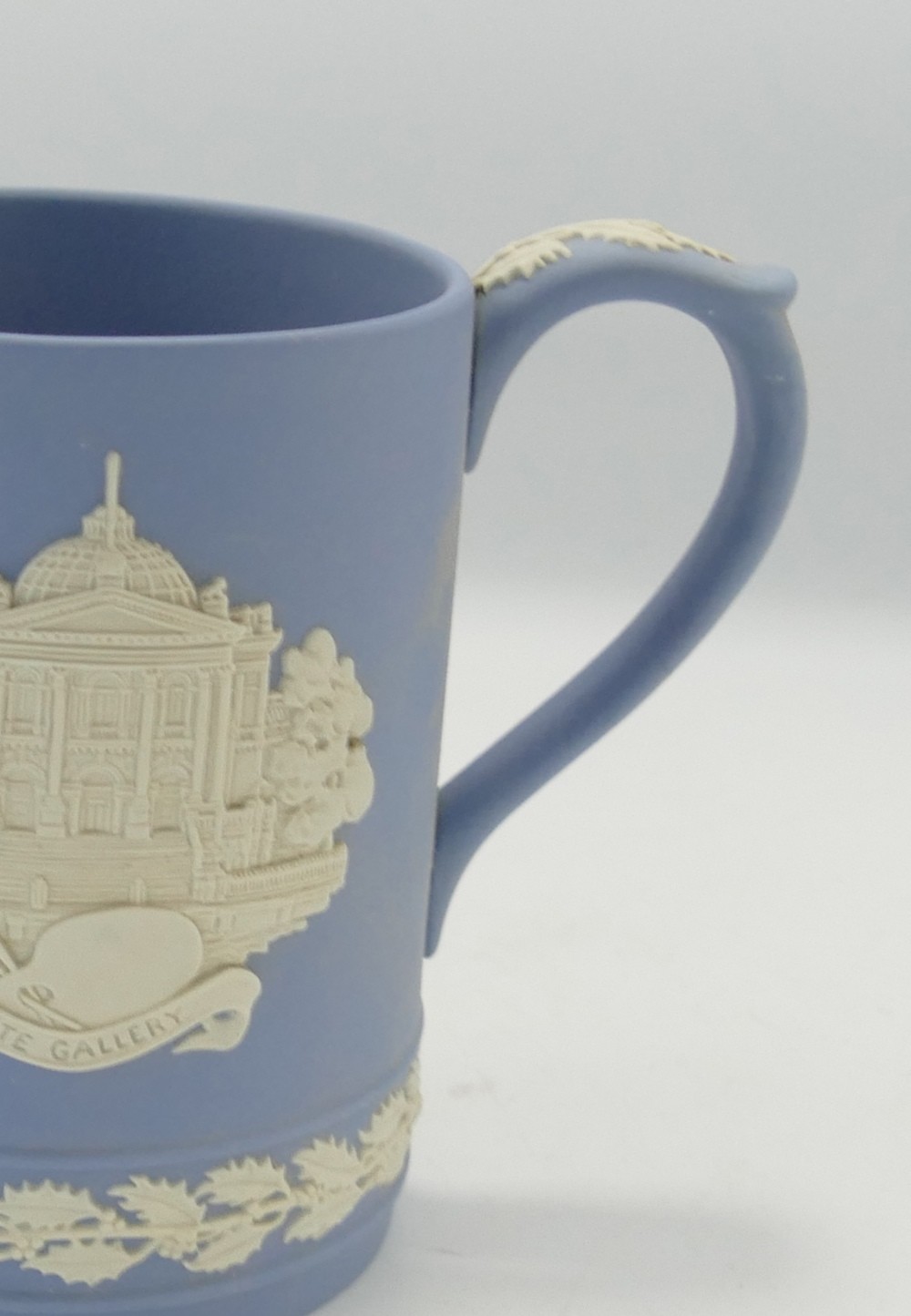 A collection of Wedgwood Jasperware New Years Day tankards: 8 items.