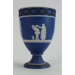 Wedgwood limited edition boxed Offerings to Apollo goblet: White, black & Saxon blue, with classical