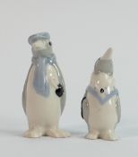 Wade 1950s comical model of Mr and Mrs Penguin: (2)
