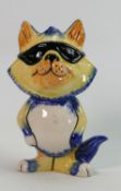 Lorna Bailey large cat in sunglasses limited edition: 20.5 cm high, 22/100. Very slightly uneven