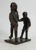A bronze sculpture by Jean & Marianne Bremers from the Netherlands The roller skaters: A later