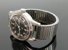 British Military RAF pilots wrist watch circa 1960s: Movement 17 jewels, manual wind, cal. 75,