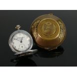 Eastern Block Reproduction Junghans RKK military pocket watch: in brass inscribed case, inscribed to