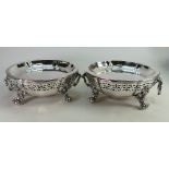 Pair of Garrards fine quality silver plated warmers: Measuring 25cm wide x 10.5cm high appx.